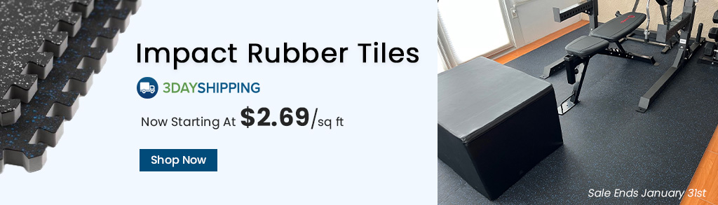 Impact Rubber Tiles. 3 Day Shipping. Now Starting At $2.69 per square feet. Shop Now. Sale end January 31st