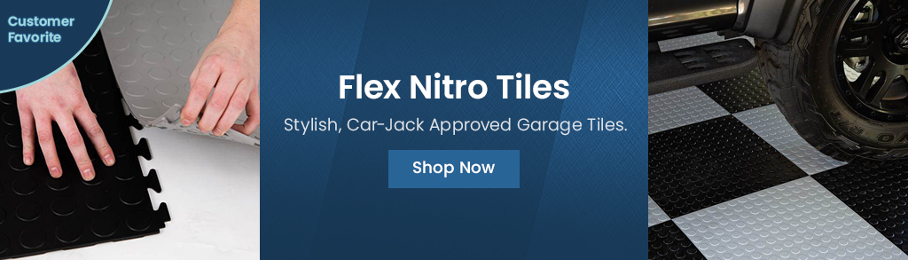 Flex Nitro Tiles. Stylish, Car-Jacked Approved Garage Tiles. Customer Favorite. Shop Now