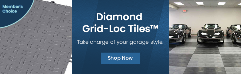 Diamond Grid-Loc Tiles™. Take charge of your garage style. Member’s Choice. Shop Now
