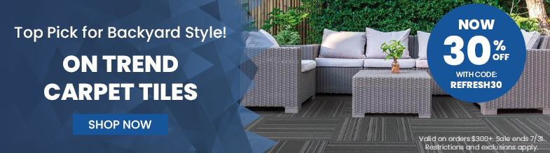 Top Pick for Backyard Style! | On Trend Carpet Tiles | Now 30%* Off With Code: BETTER30 | Shop Now  *Valid on orders $300+. Sale ends 7/31. Restrictions and exclusions apply. 