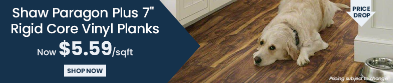 Price Drop - Shaw Paragon Plus 7 inch Rigid Core Vinyl Planks. Now $5.59 per square feet. Shop Now. Pricing subject to change