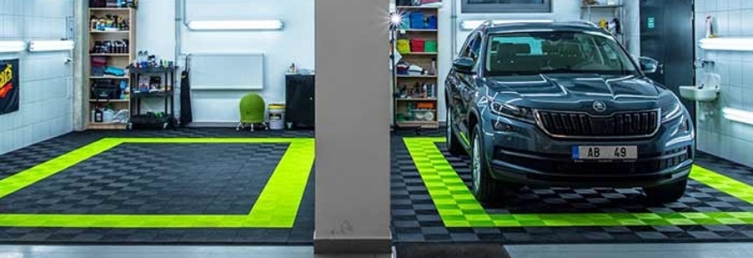Garage Floor Tile Designs and Patterns