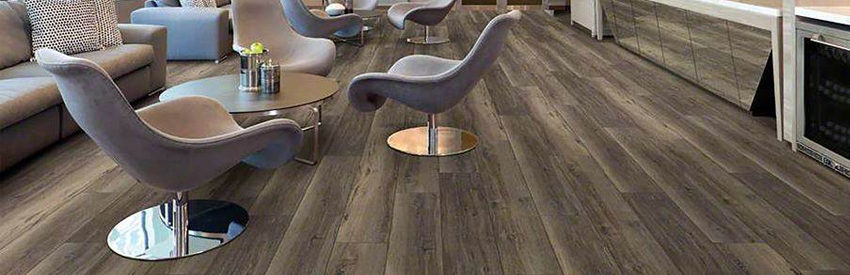 Pros and Cons of Commercial Vinyl. Featured Flooring - Shaw Heritage Oak HD Plus Rigid Core Planks