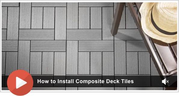 How To Install Composite Deck Tiles Video