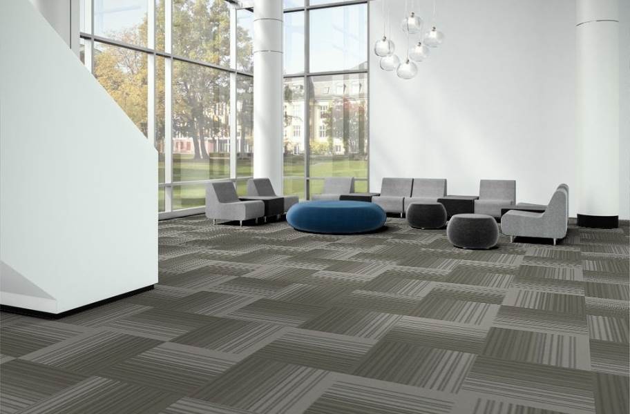 EF Contract Fluid Carpet Tile - Alloy