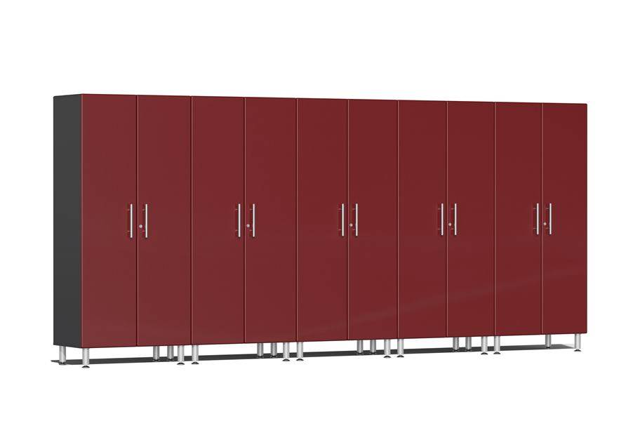 Ulti-MATE Garage 2.0 5-PC Tall Cabinet Kit - Ruby Red Metallic