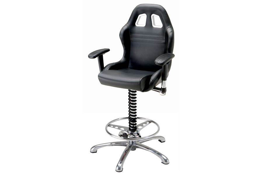 PitStop Crew Chief Bar Chair - Black