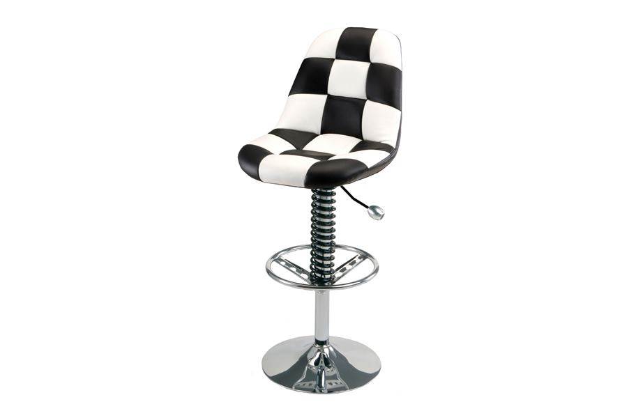 PitStop Pit Crew Bar Chair - White/Black - view 4