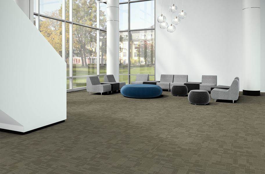 EF Contract Checkmate Carpet Tiles - Cottonwood