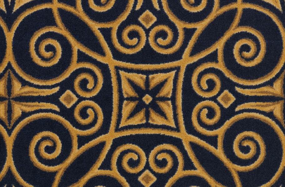 Joy Carpets Antique Scroll Carpet - Navy