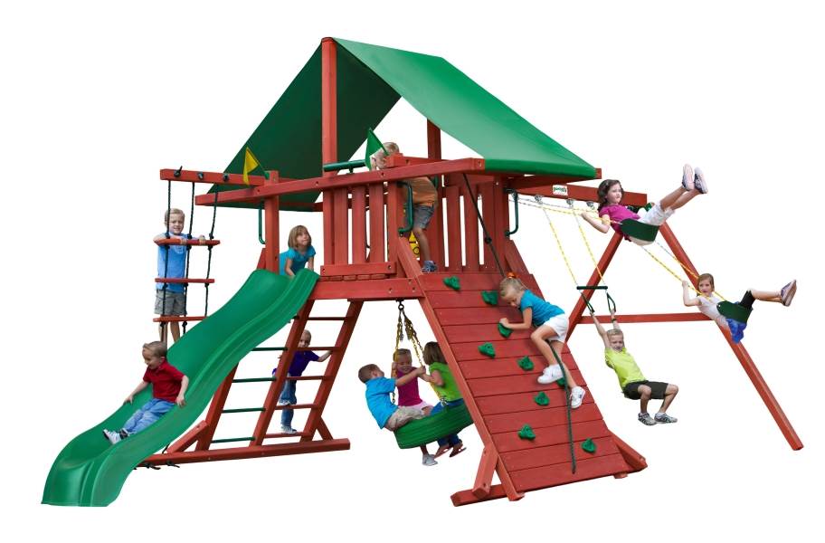 Sun Valley Wooden Swing Set  - Without Monkey Bar