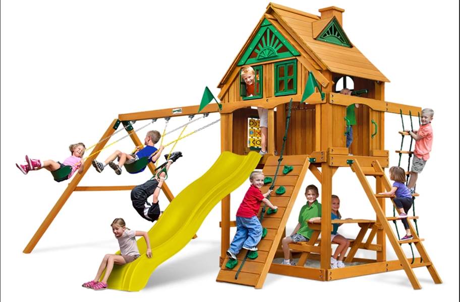 Chateau Swing Set - Treehouse with Fort add-on - view 2
