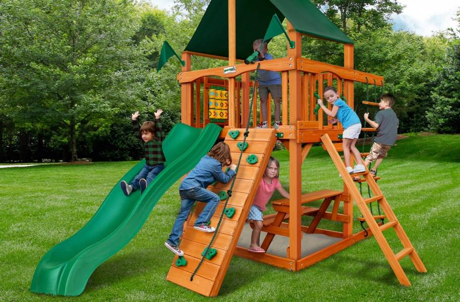 Chateau Tower Playset - Forest Green Canopy