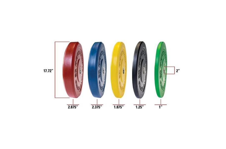 Body-Solid Chicago Extreme Colored Bumper Plates - view 2
