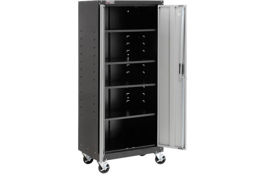 Homak 2-Door Tall Mobile Cabinet w/Shelves - view 3