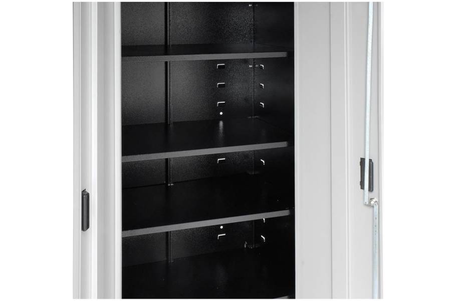 Homak 2-Door Tall Mobile Cabinet w/Shelves - view 4