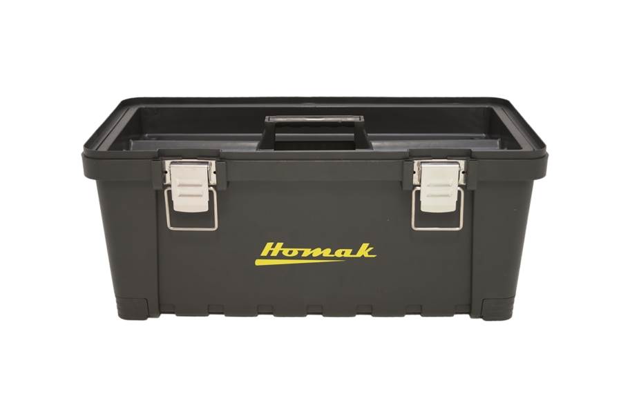Homak Black Plastic Tool Boxes w/Metal Latches