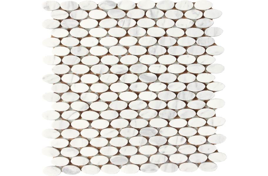 Daltile Stone A' La Mod Mosaic - Contempo White Oval - view 12