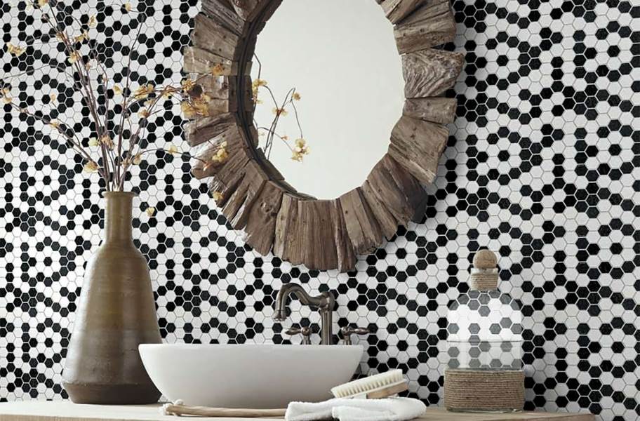 Shaw Geoscape Hexagon Mosaic - Black / White