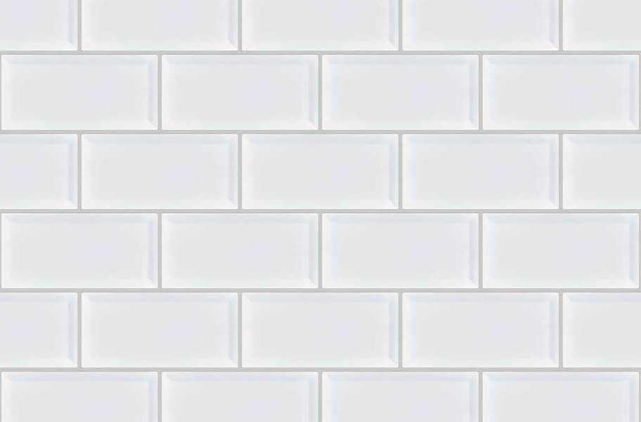 Shaw Elegance Subway Tiles - 3x6 Beveled White Gloss