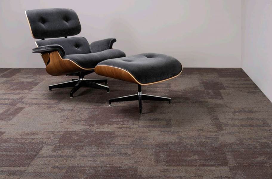 EF Contract Artisan Carpet Tiles - Damson - view 1
