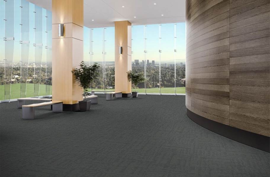 EF Contract Terrain Park Carpet Tiles - Shale 1/4 Turn