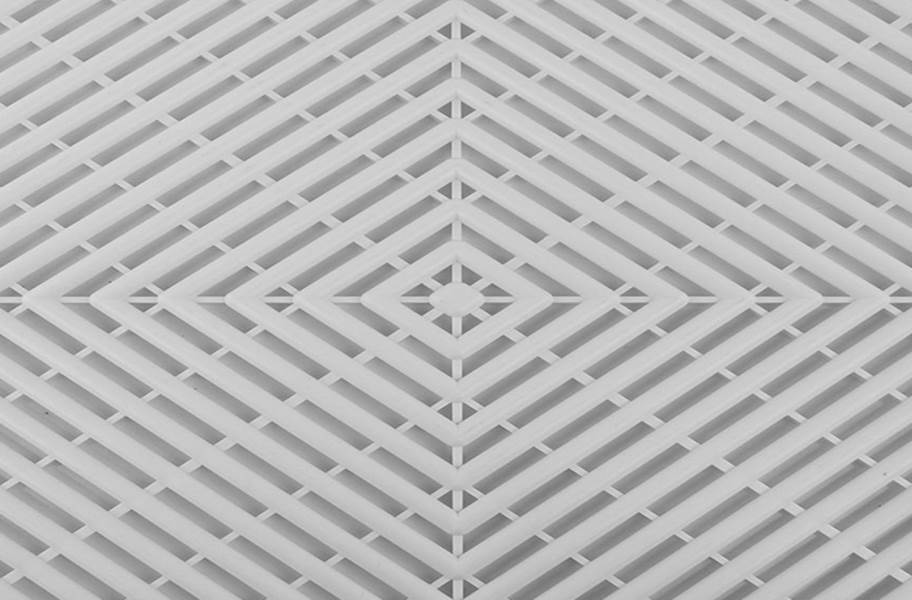 Grid-Loc Garage Tiles™ - Vented Arctic White