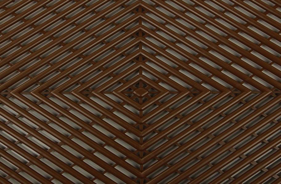 Grid-Loc Garage Tiles™ - Vented Choco Brown