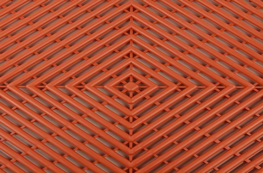 Grid-Loc Garage Tiles™ - Vented Harley Orange