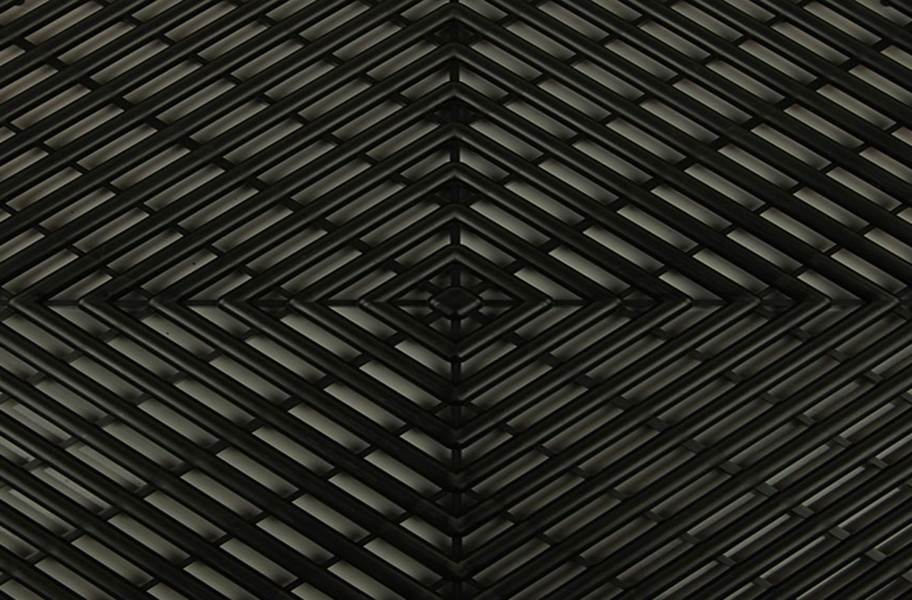 Grid-Loc Garage Tiles™ - Vented Midnight Black