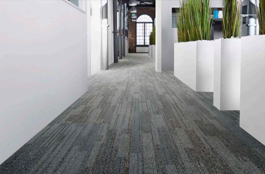 EF Contract Time Zone Carpet Tiles - Interlapse Grey