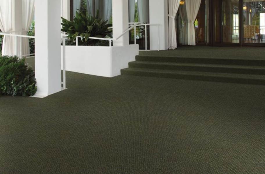 Shaw Succession II Walk-Off Carpet Tile - Crushed Olive