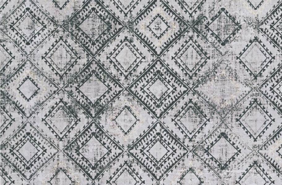 Ikat Indoor Outdoor Area Rug - Black and White - view 9