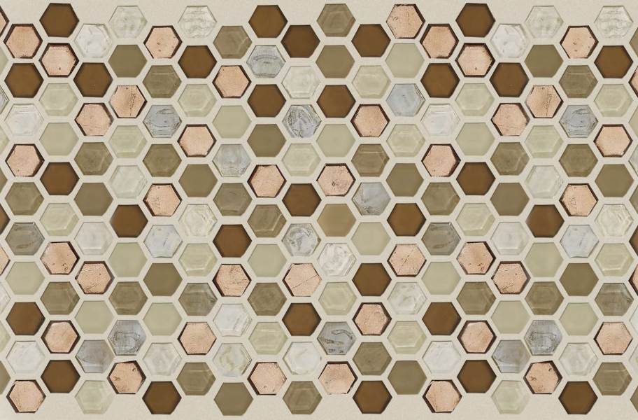 Shaw Molten Glass Mosaic - Hex Penny
