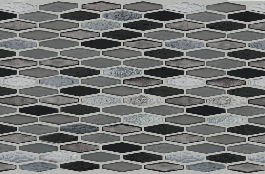 Shaw Molten Glass Mosaic - Stretch Hex Obsidian - view 32