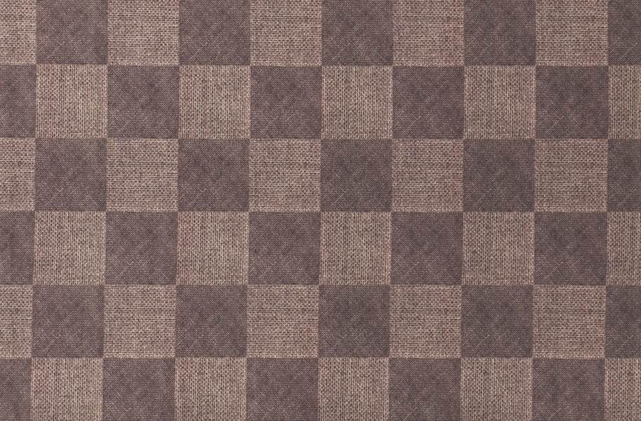 Checkered Indoor Outdoor Area Rug - Brown - view 9
