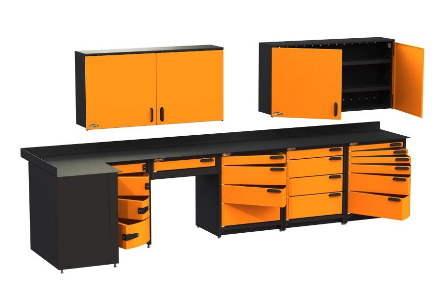 Swivel Storage Corner Unit XL w/Wall Cabinets