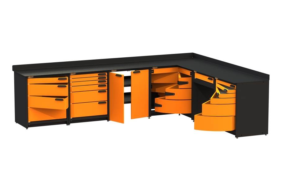 Swivel Storage Corner Unit XL w/Base Cabinet