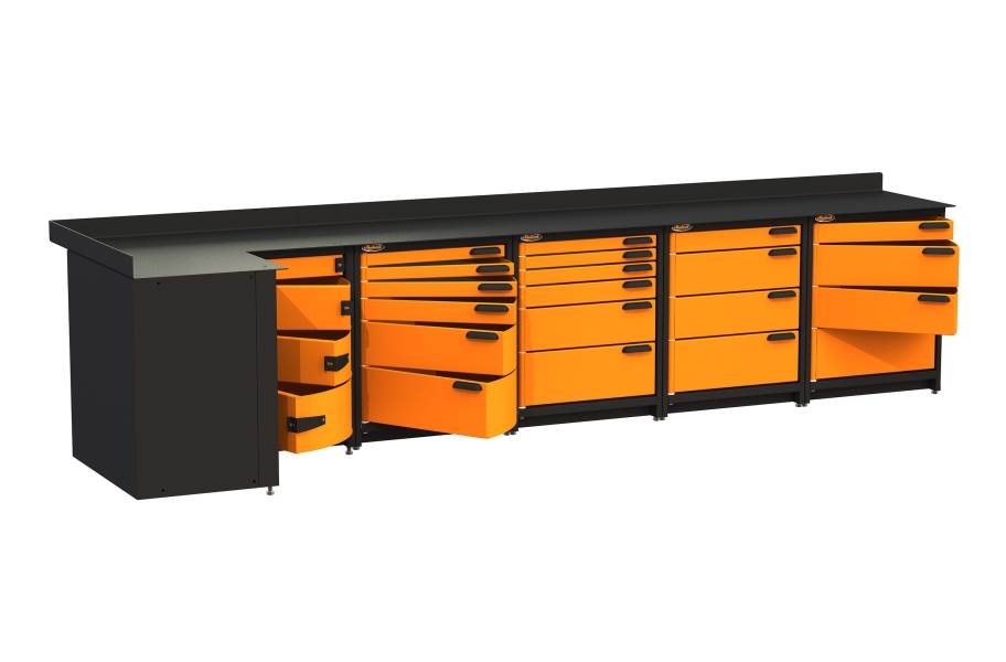 Swivel Storage Corner Unit XL w/All Drawers - view 4