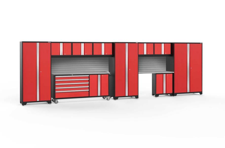 NewAge Bold Series 11-PC Cabinet Set - Red / Steel