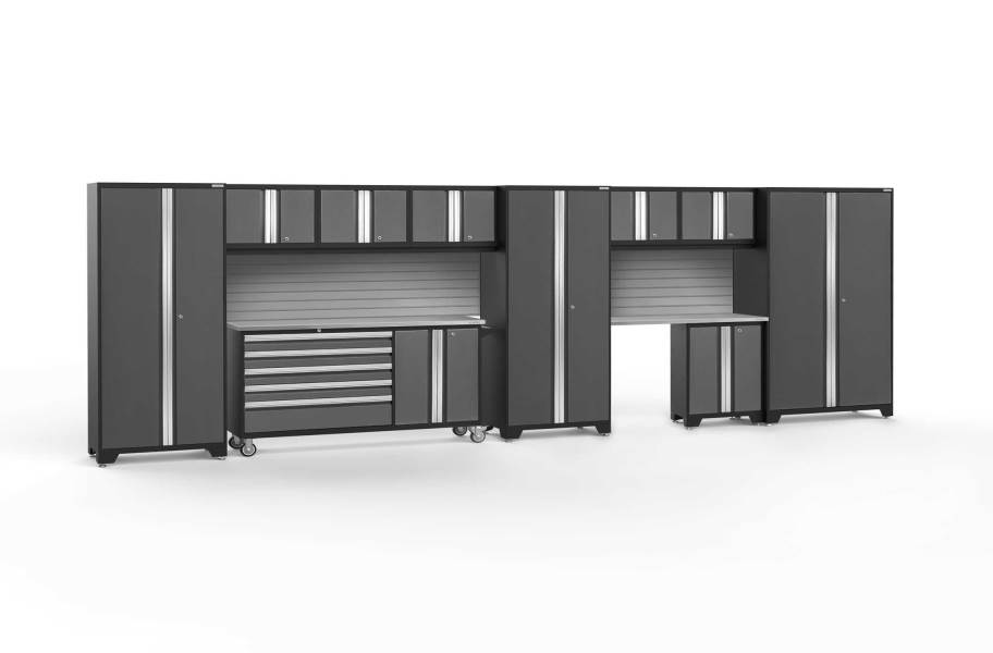 NewAge Bold Series 11-PC Cabinet Set - Gray / Steel