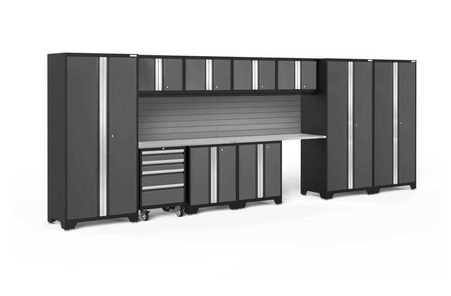 NewAge Bold Series 12-PC Cabinet Set - Gray / Steel