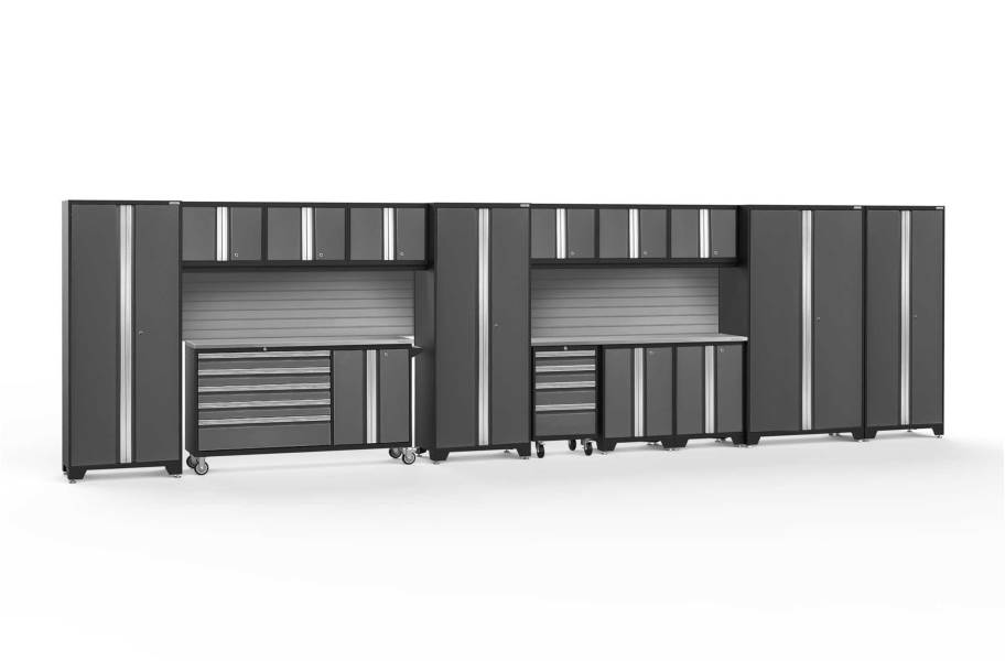 NewAge Bold Series 15-PC Cabinet Set - Gray / Steel