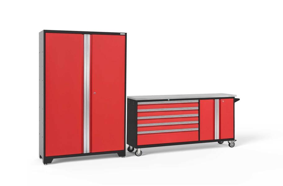 NewAge Bold Series 2-PC Cabinet Set - Red / Steel - view 6