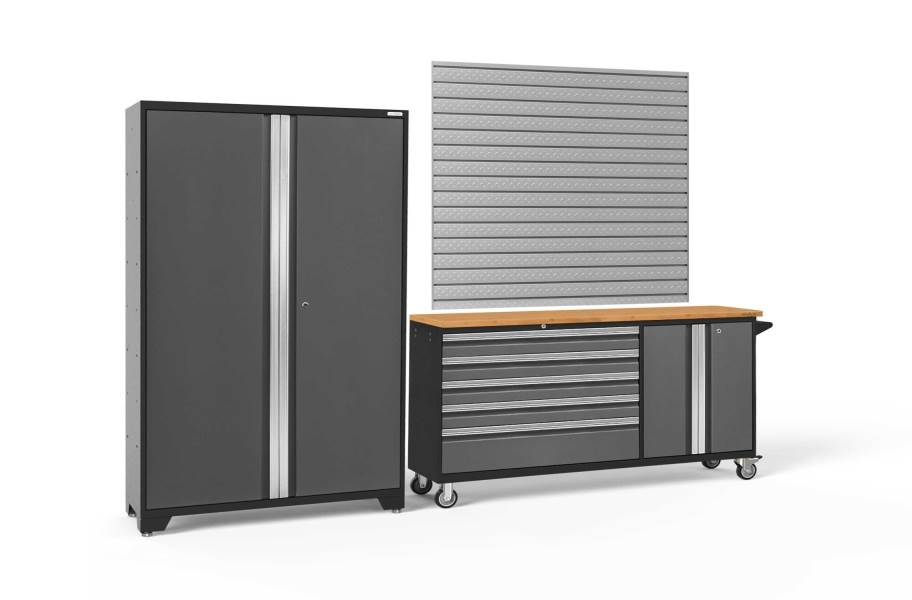 NewAge Bold Series 2-PC Cabinet Set - Gray / Bamboo - view 7