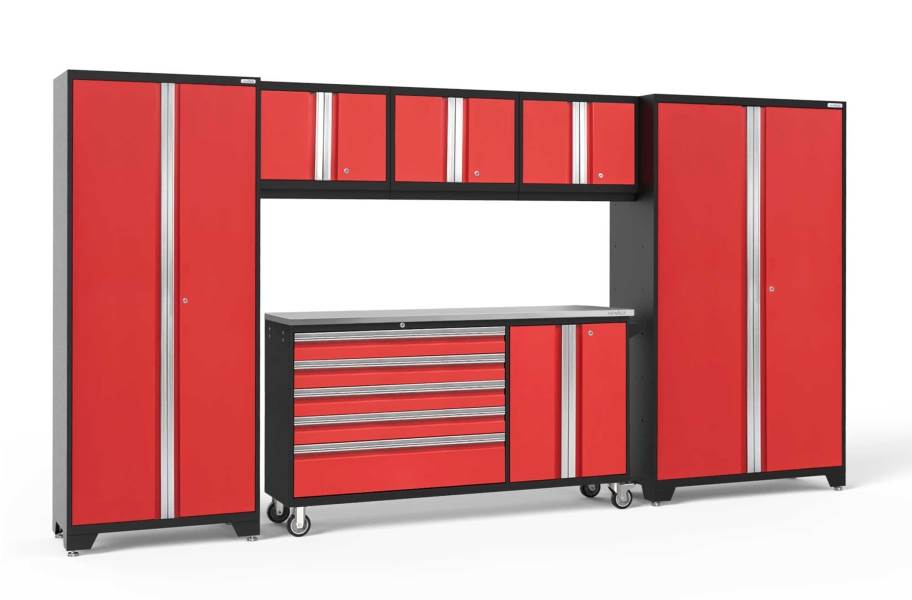 NewAge Bold Series 6-PC Cabinet Set - Red / Steel