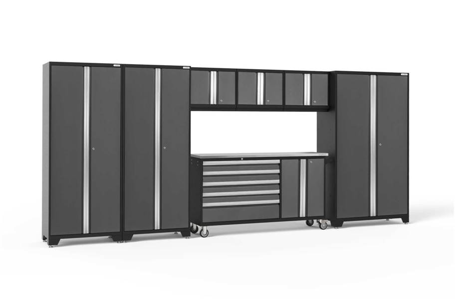 NewAge Bold Series 7-PC Cabinet Set - Gray / Steel