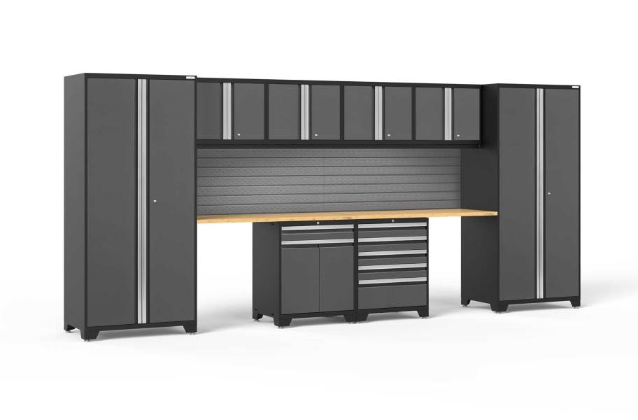 NewAge Pro Series 10-PC Cabinet Set - Gray / Bamboo - view 6