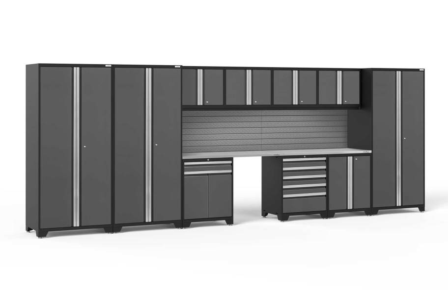 NewAge Pro Series 12-PC Cabinet Set - Gray / Steel