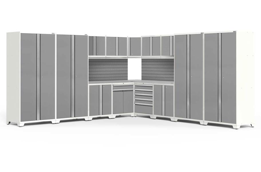 NewAge Pro Series 16-PC Cabinet Set - White / Steel